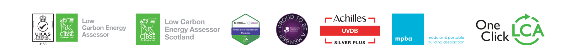 Elemental Accreditations: UKAS, CIBSE Low Carbon Energy Assessor, Green Business Network, Achilles UVDB Silver Plus, MPBA, One Click LCA